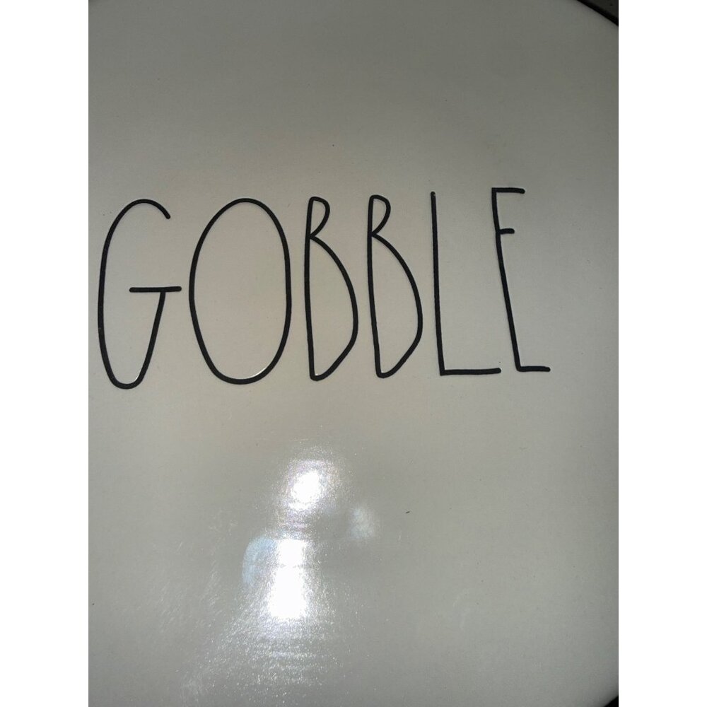 Set of 4 Rae Dunn Artisan Collection By Magenta “Gobble” Dinner Plates - Picture 9 of 11